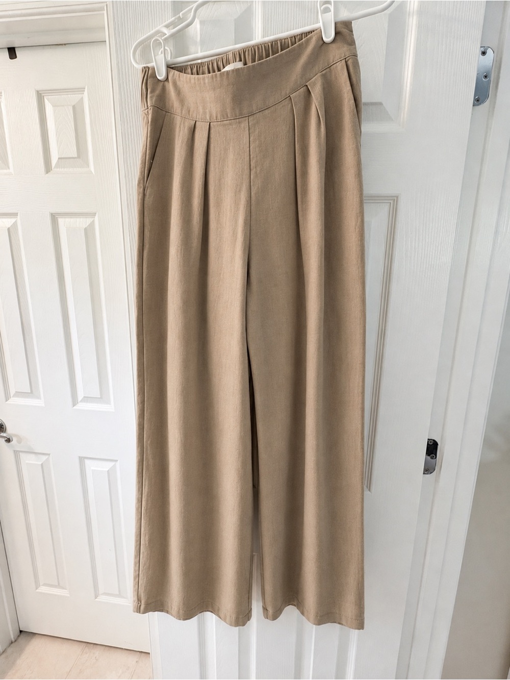 Abercrombie & Fitch Linen-Blend Wide-Leg Pant